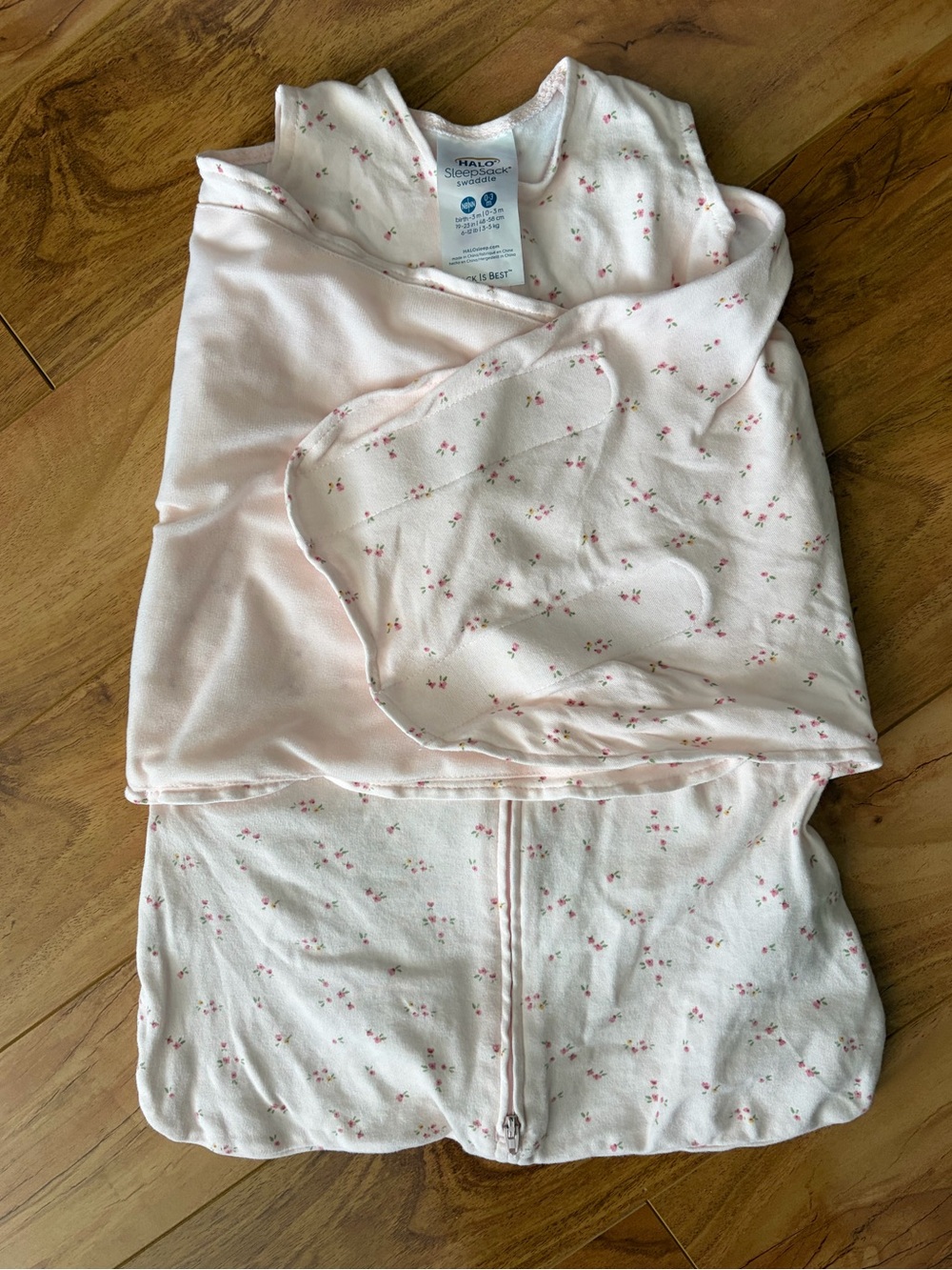 Halo Sleepsack Swaddle NB 0-3M Pink Floral
